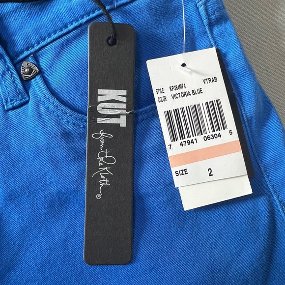 Women's Kut from The Kloth size 2 blue pants NWT Reese ankle straight leg - Picture 10 of 10